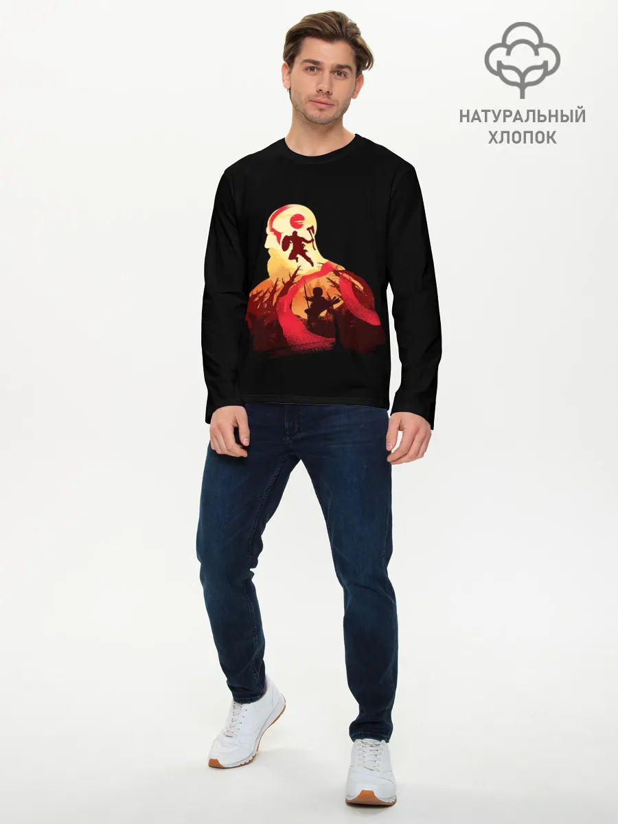Мужской лонгслив базовый / God of War