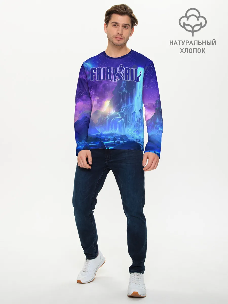 Мужской лонгслив базовый / Водопад Фейри Тейл
