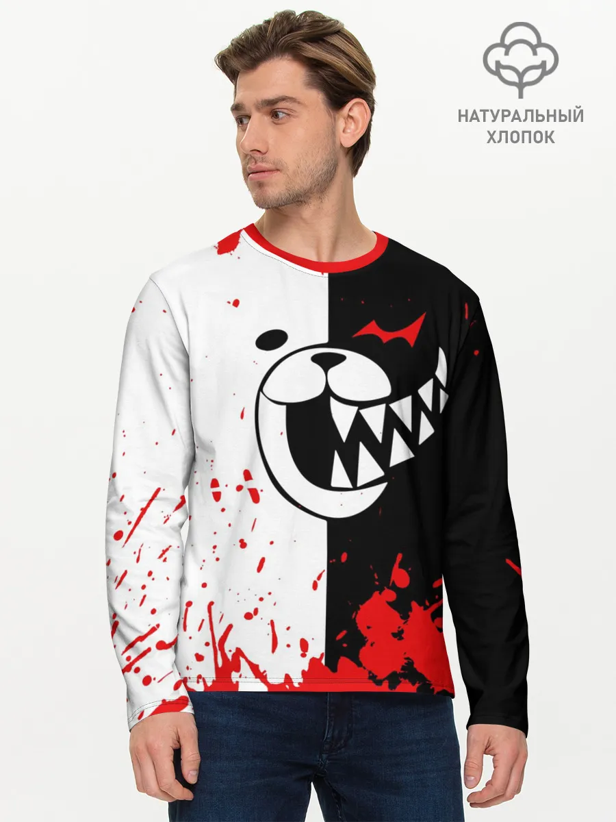 Мужской лонгслив базовый / MONOKUMA Blood