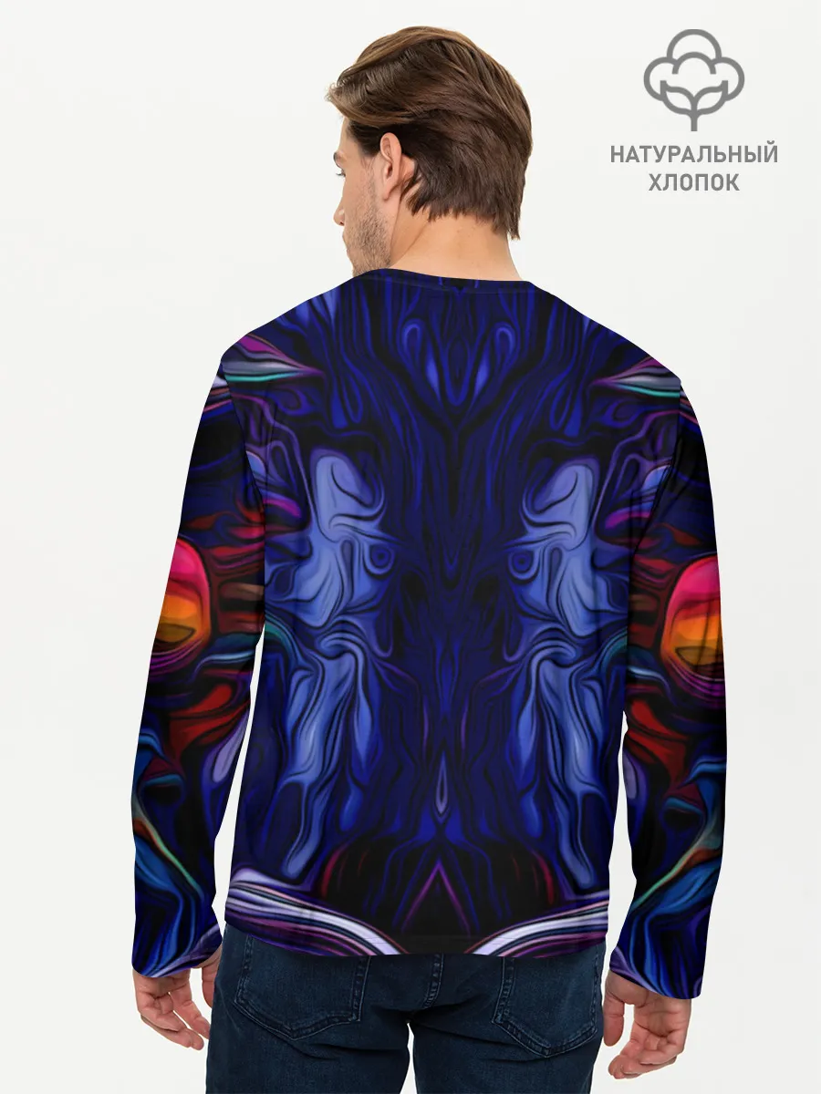 Мужской лонгслив базовый / CS GO WAVES SKIN