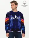 Мужской лонгслив базовый / CS GO WAVES SKIN