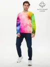 Мужской лонгслив базовый / Радужный дым