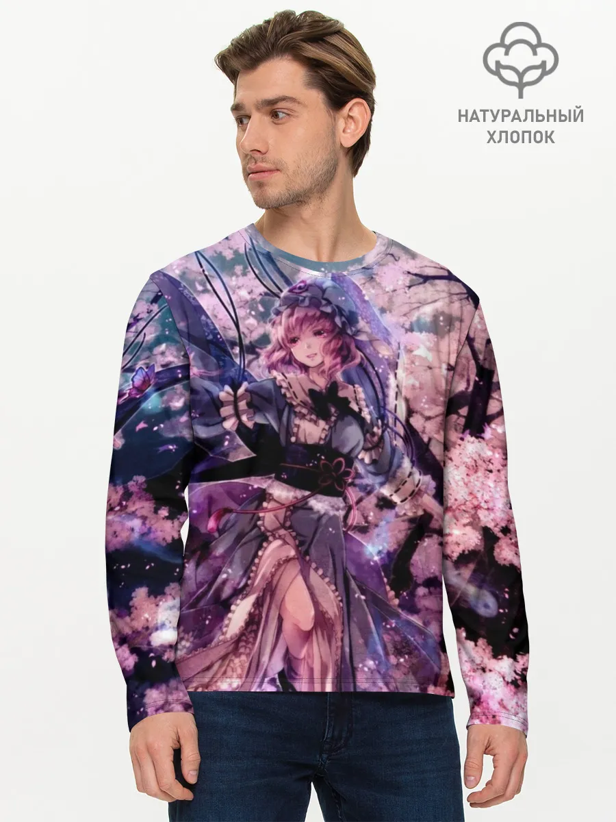 Мужской лонгслив базовый / Anime Girl tree