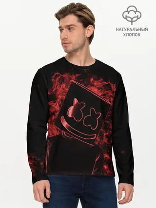 Мужской лонгслив базовый / Marshmello