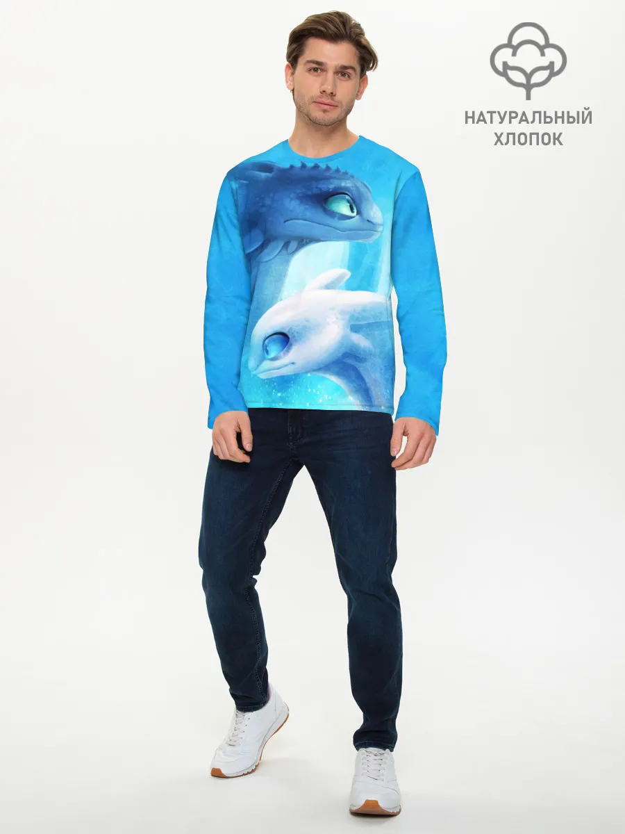 Мужской лонгслив базовый / как приручить дракона