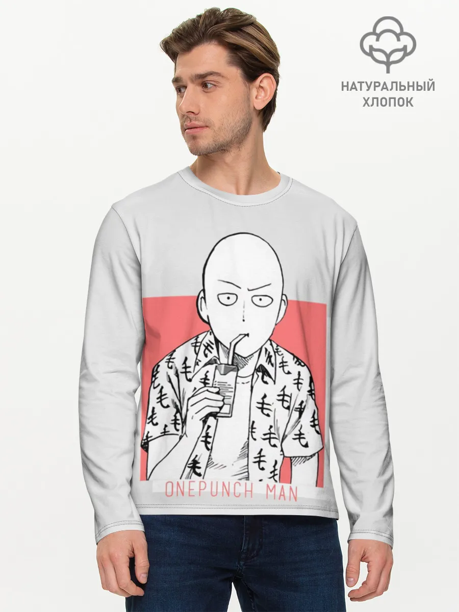 Мужской лонгслив базовый / Saitama
