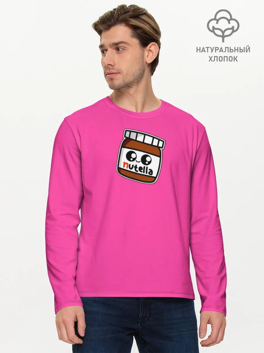 Мужской лонгслив базовый / Парные футболки: Нутелка