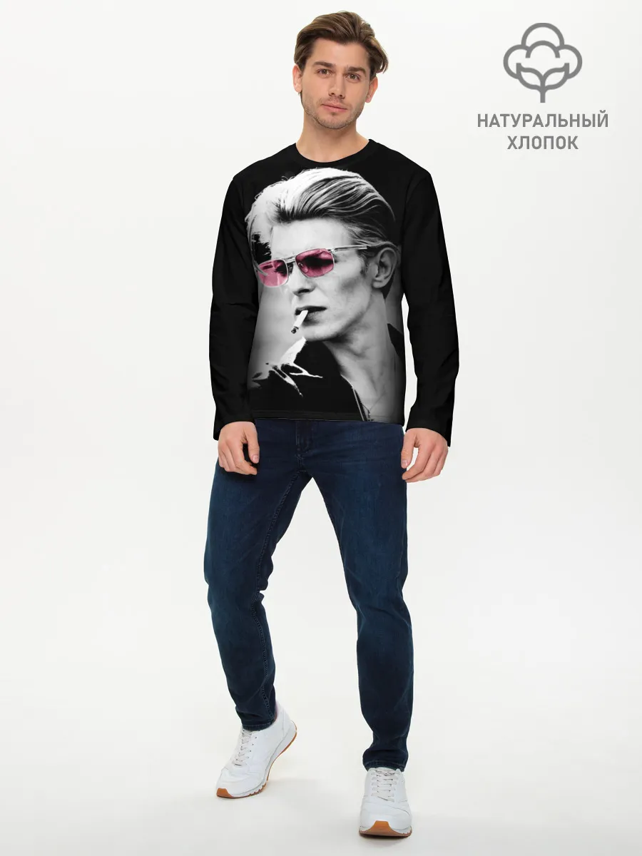 Мужской лонгслив базовый / Дэвид Боуи