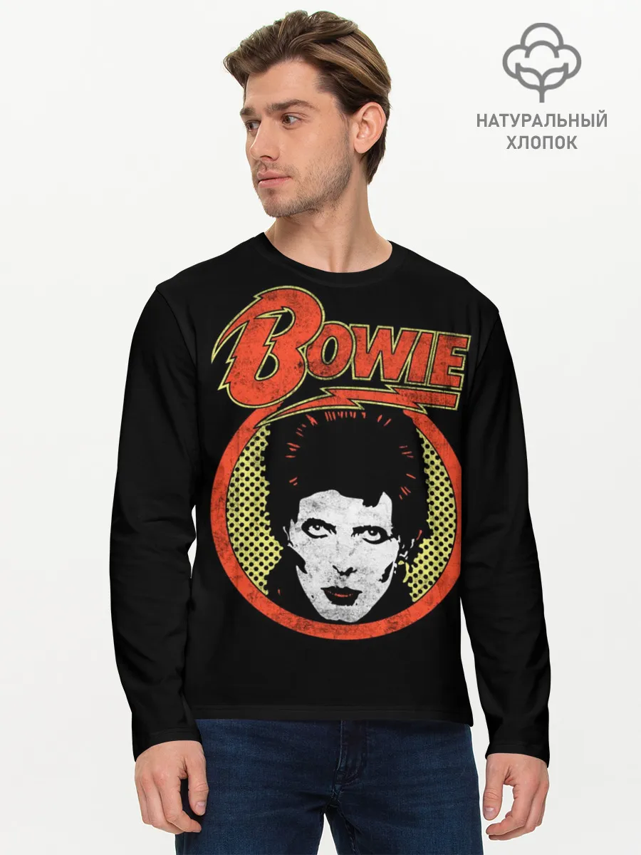 Мужской лонгслив базовый / Дэвид Боуи