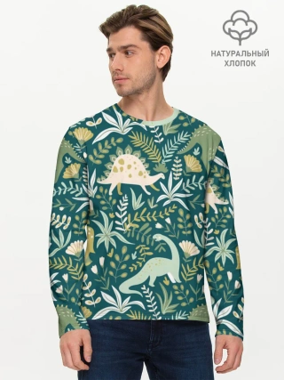 Мужской лонгслив базовый / Динозавры