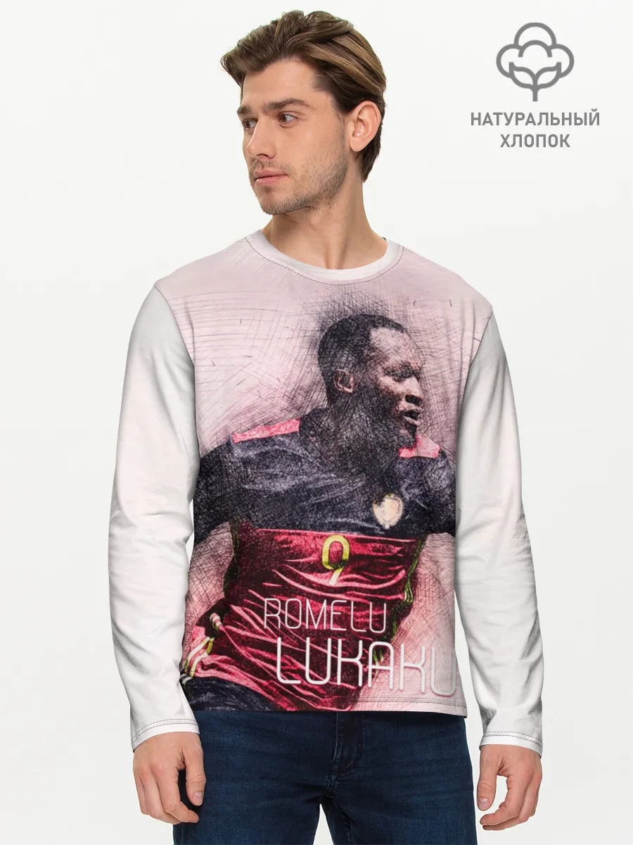 Мужской лонгслив базовый / Romelu Lukaku