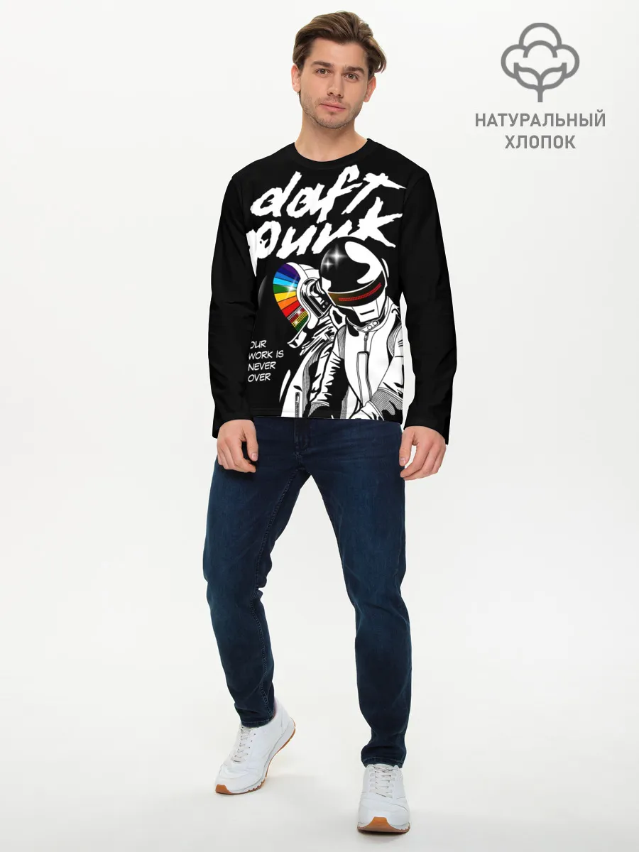 Мужской лонгслив базовый / Daft Punk