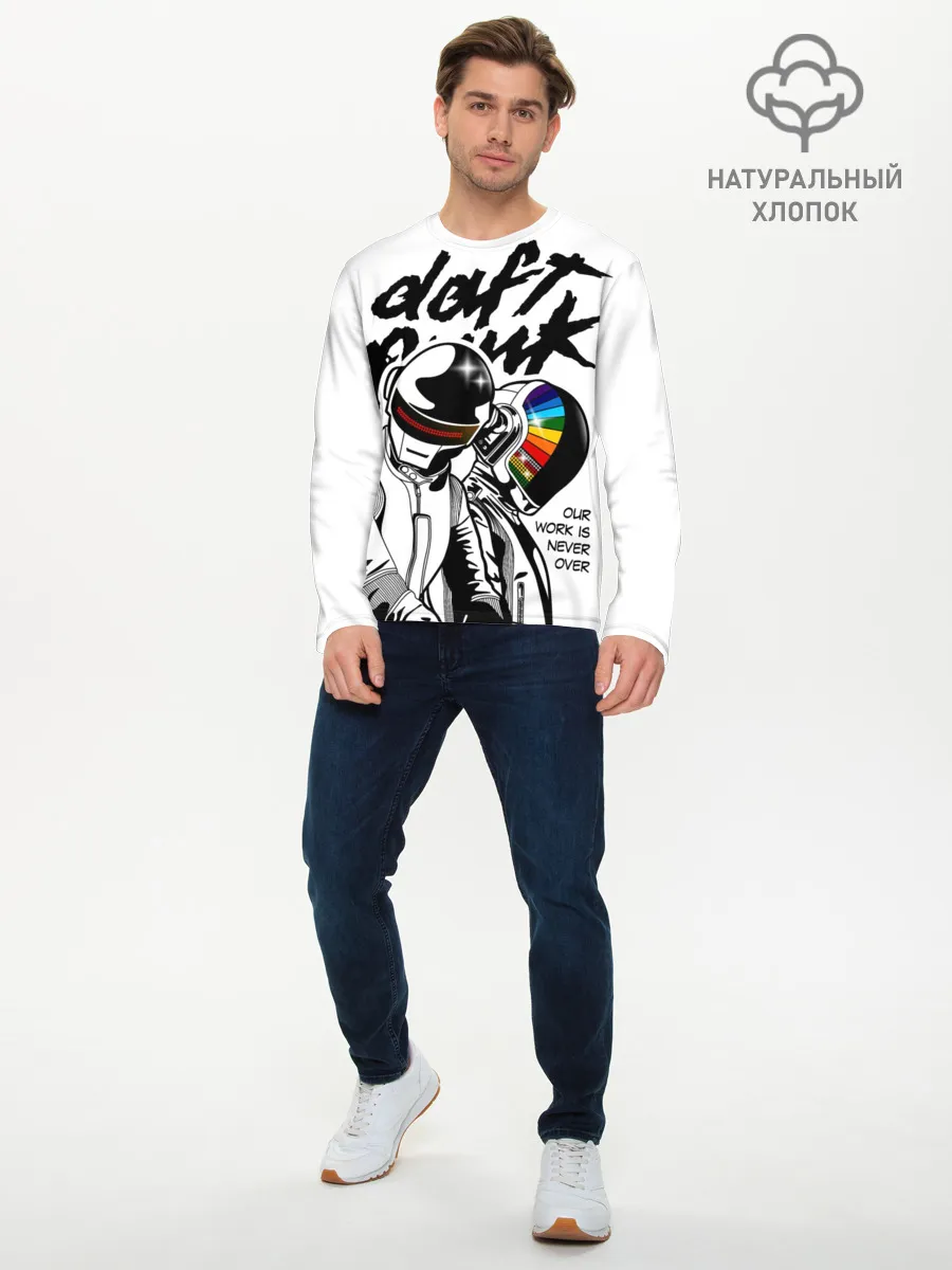 Мужской лонгслив базовый / Daft Punk