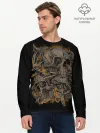 Мужской лонгслив базовый / Черепа