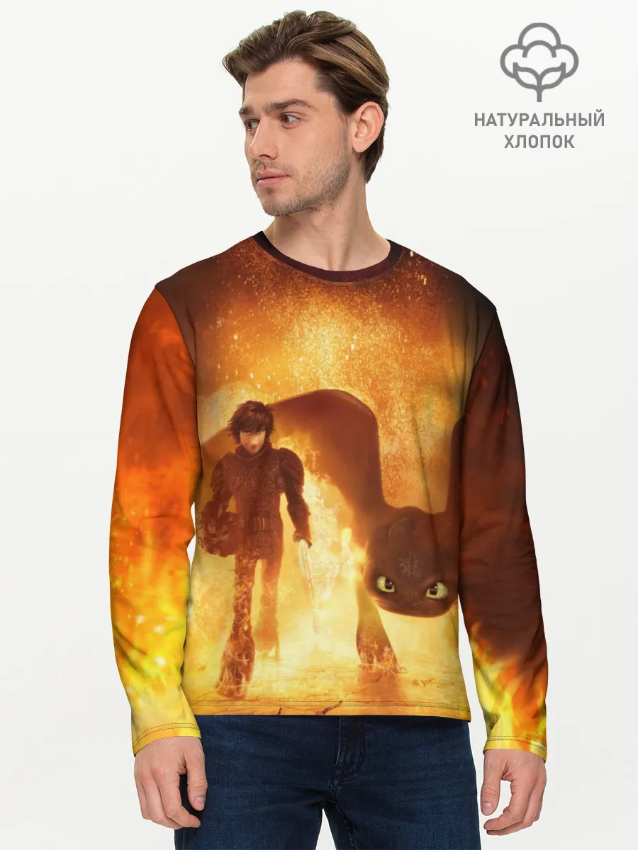 Мужской лонгслив базовый / Как приручить дракона