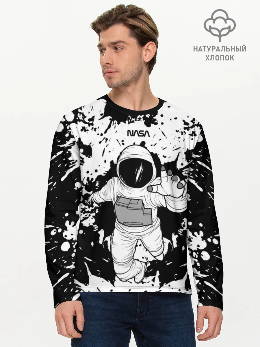 Мужской лонгслив базовый / NASA