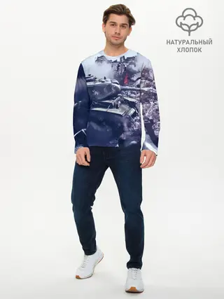 Мужской лонгслив базовый / Танки
