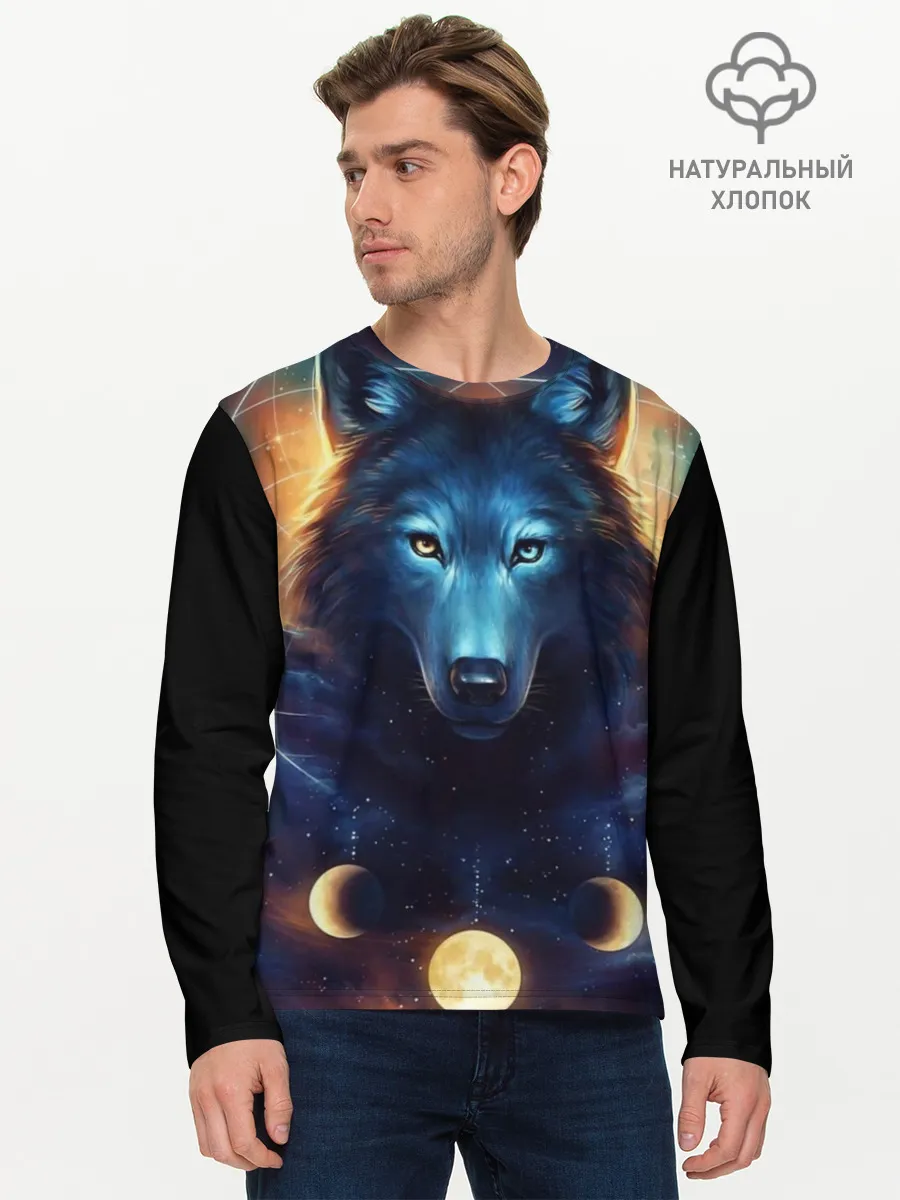 Мужской лонгслив базовый / волк