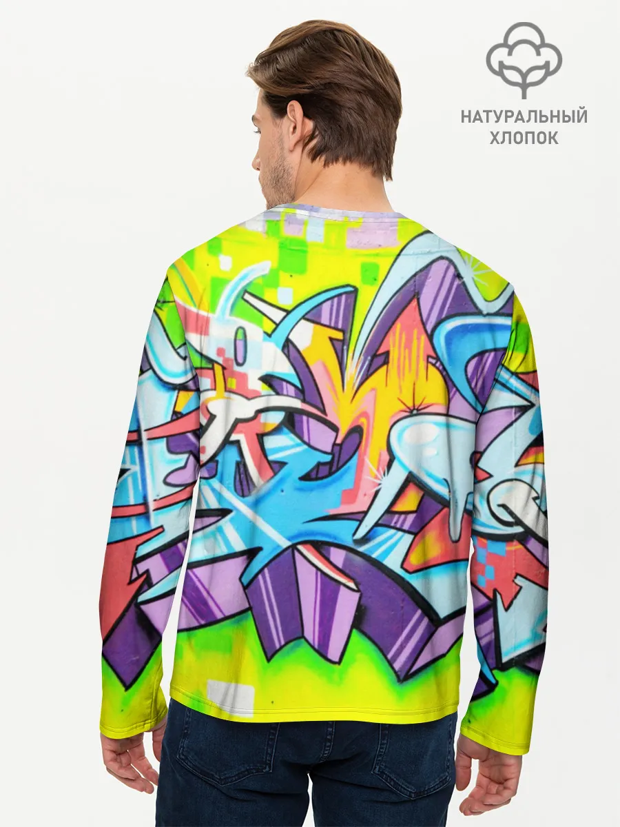 Мужской лонгслив базовый / Неоновая кислота