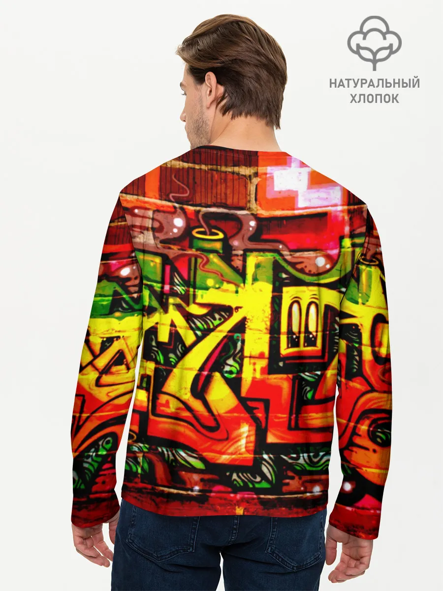 Мужской лонгслив базовый / Граффити