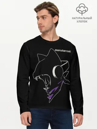 Мужской лонгслив базовый / Monstercat