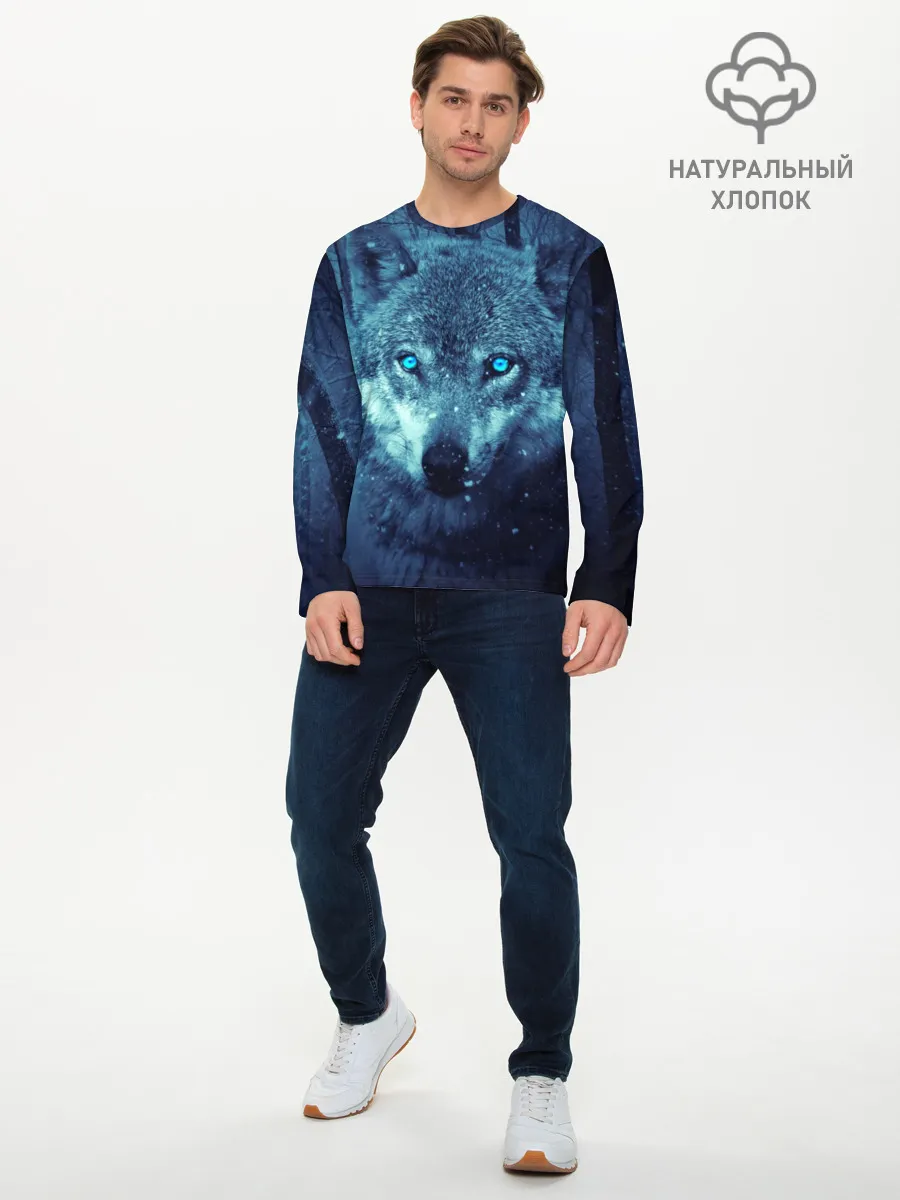 Мужской лонгслив базовый / Волк