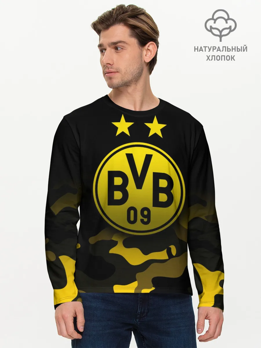 Мужской лонгслив базовый / Боруссия Дортмунд