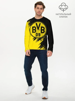 Мужской лонгслив базовый / Боруссия Дортмунд