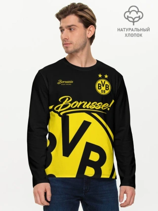 Мужской лонгслив базовый / Боруссия Дортмунд