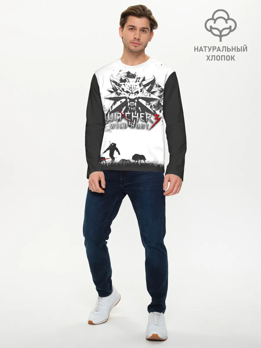 Мужской лонгслив базовый / The Witcher 3: Wild Hunt