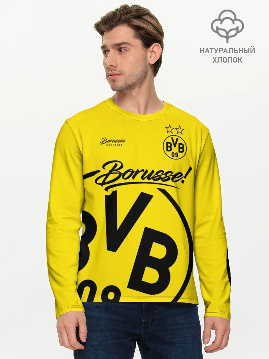 Мужской лонгслив базовый / Боруссия Дортмунд