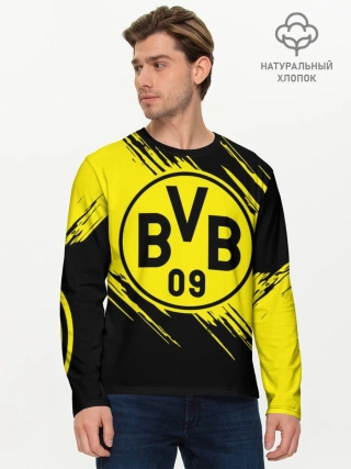 Мужской лонгслив базовый / Боруссия Дортмунд
