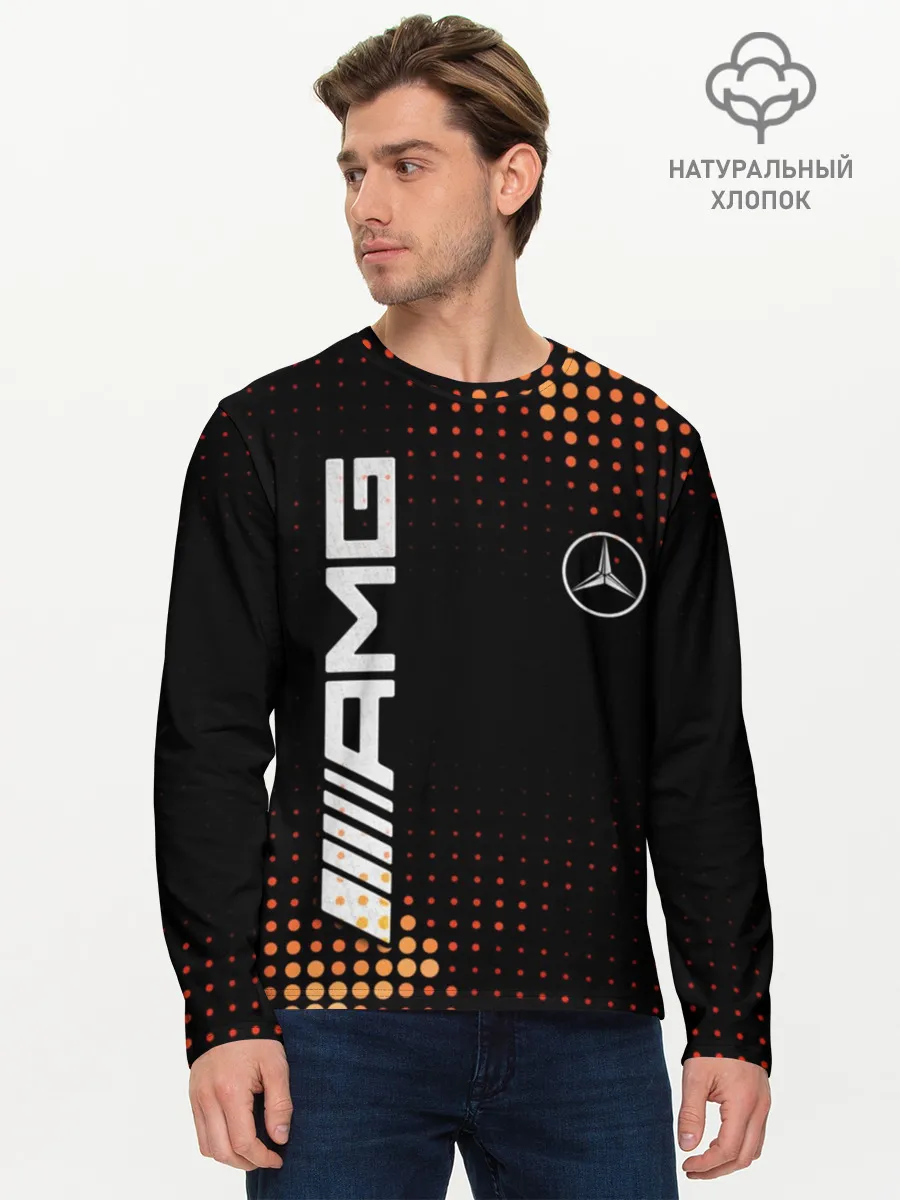 Мужской лонгслив базовый / Mercedes