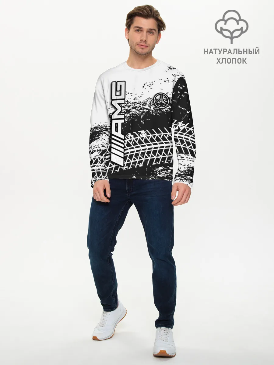 Мужской лонгслив базовый / Mercedes