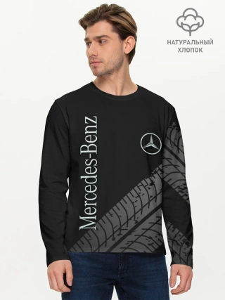 Мужской лонгслив базовый / Mercedes