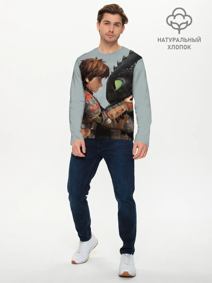 Мужской лонгслив базовый / Как приручить дракона