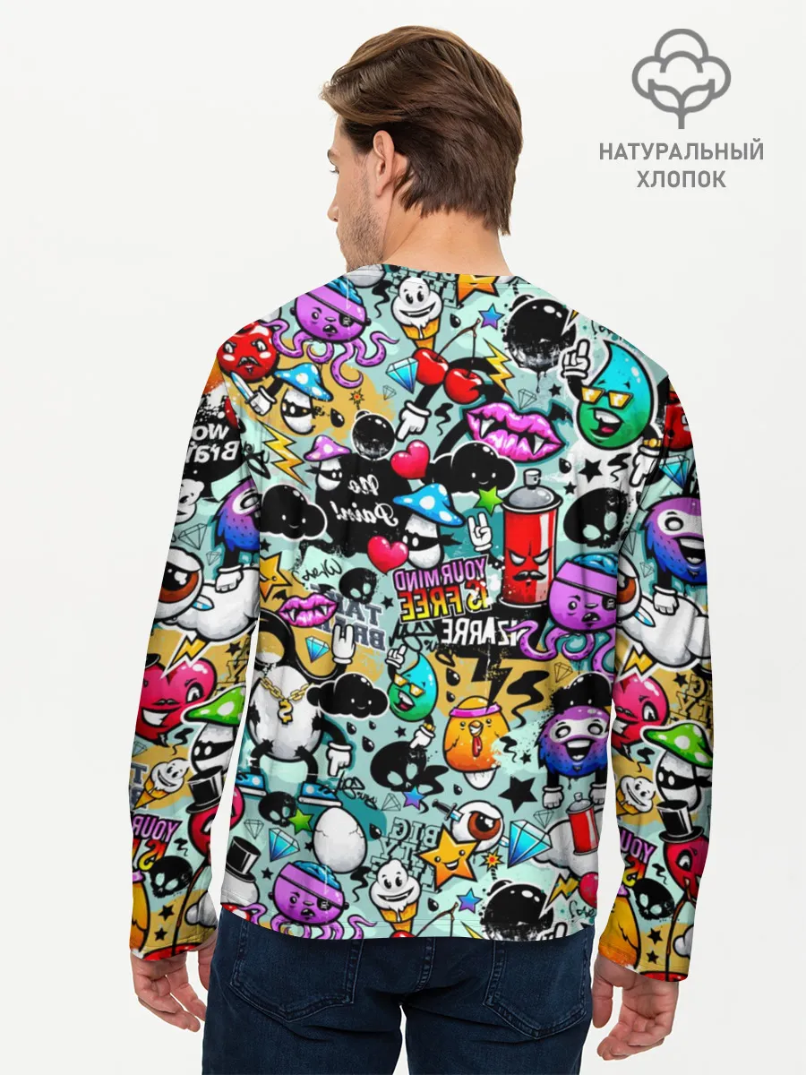 Мужской лонгслив базовый / Стикерпак