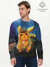 Мужской лонгслив базовый / Detective Pikachu