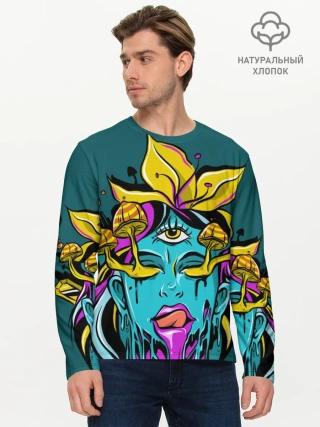 Мужской лонгслив базовый / Девушка трип