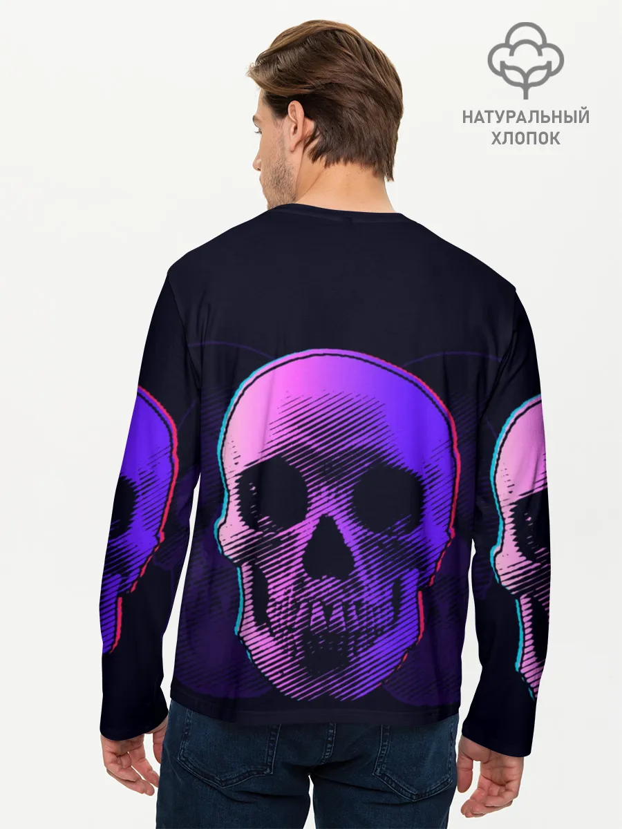 Мужской лонгслив базовый / Токсичный череп