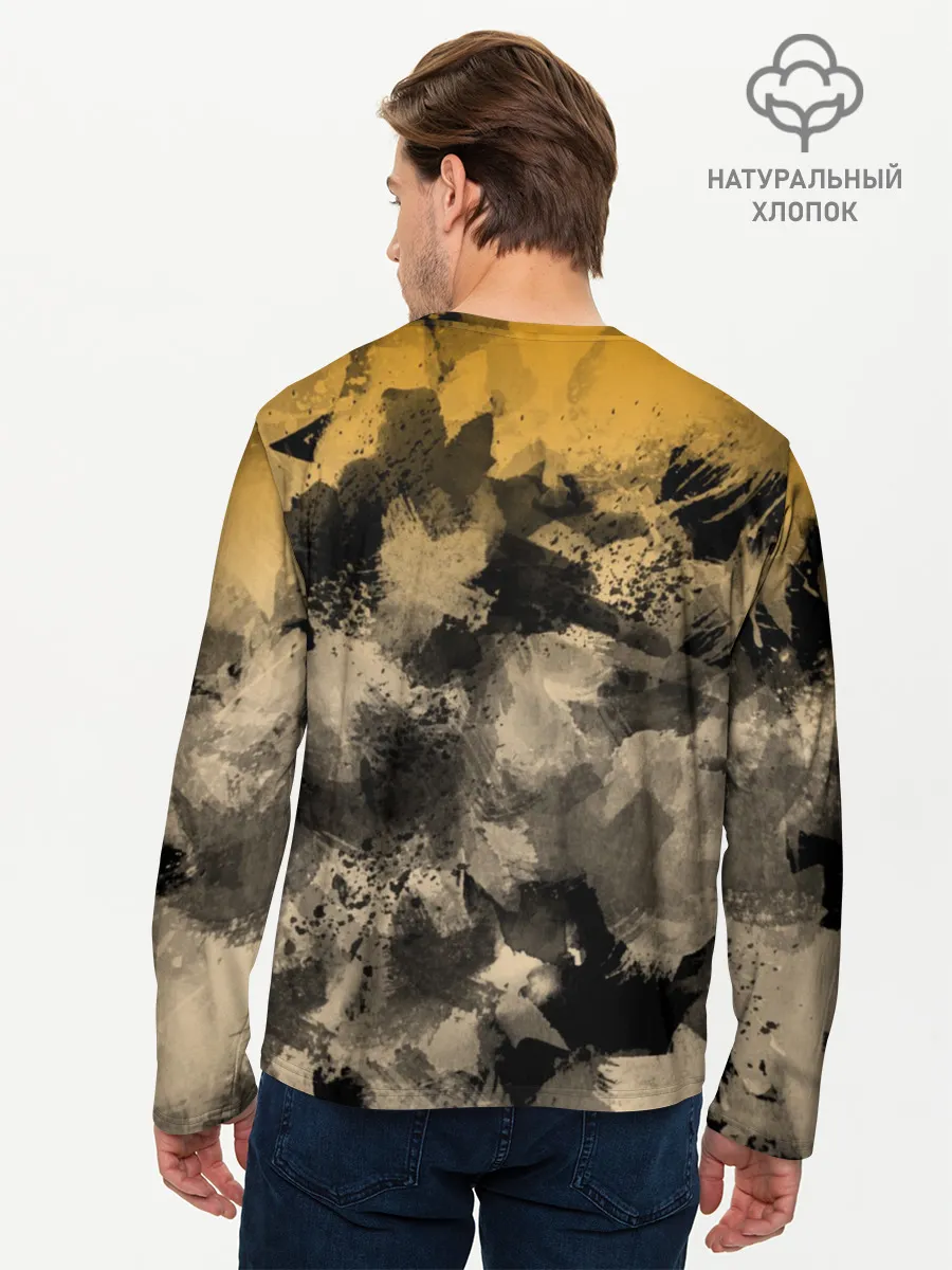 Мужской лонгслив базовый / Billie Eilish Акварель