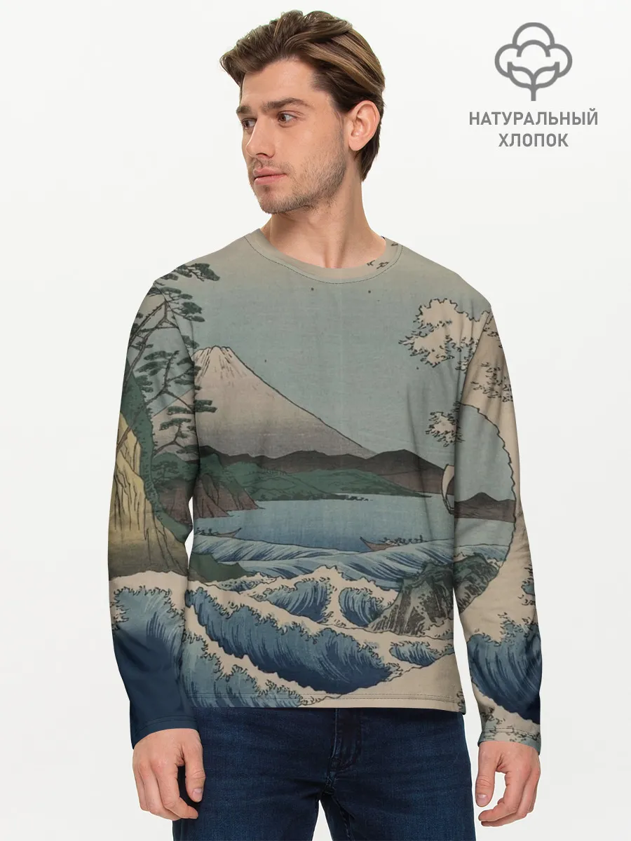 Мужской лонгслив базовый / Утагава Хиросигэ