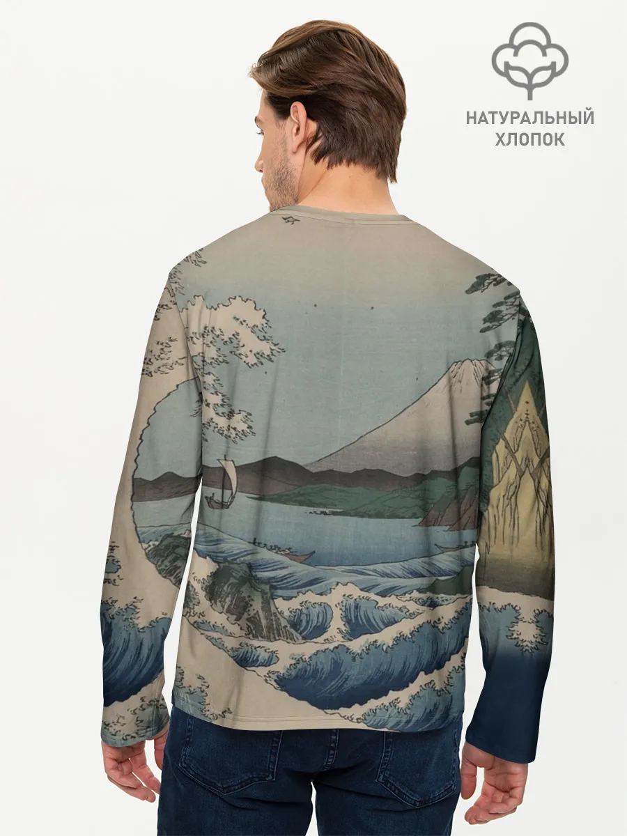 Мужской лонгслив базовый / Утагава Хиросигэ