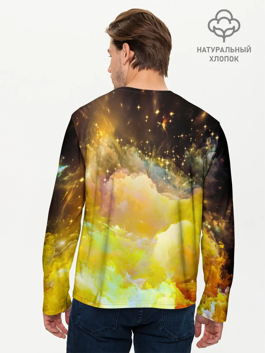 Мужской лонгслив базовый / Желтая краска