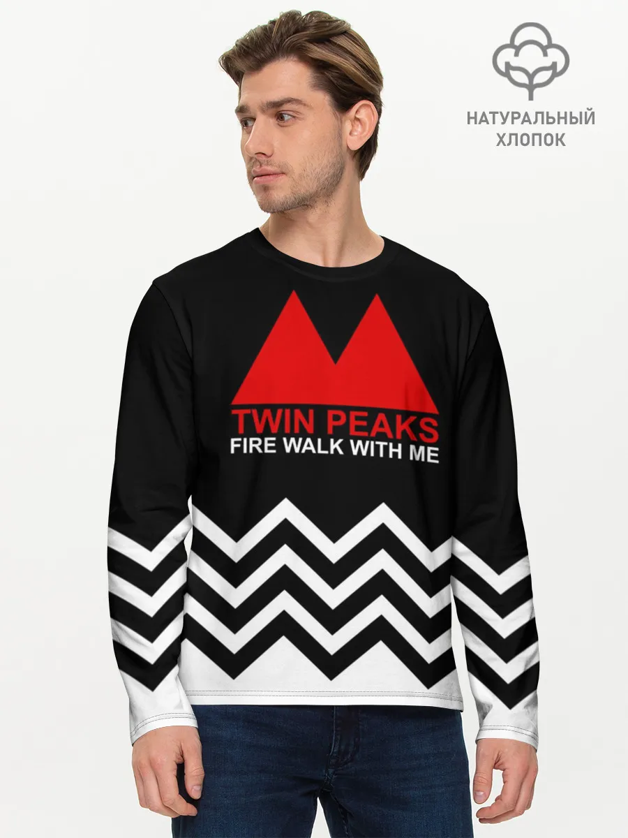 Мужской лонгслив базовый / Твин Пикс