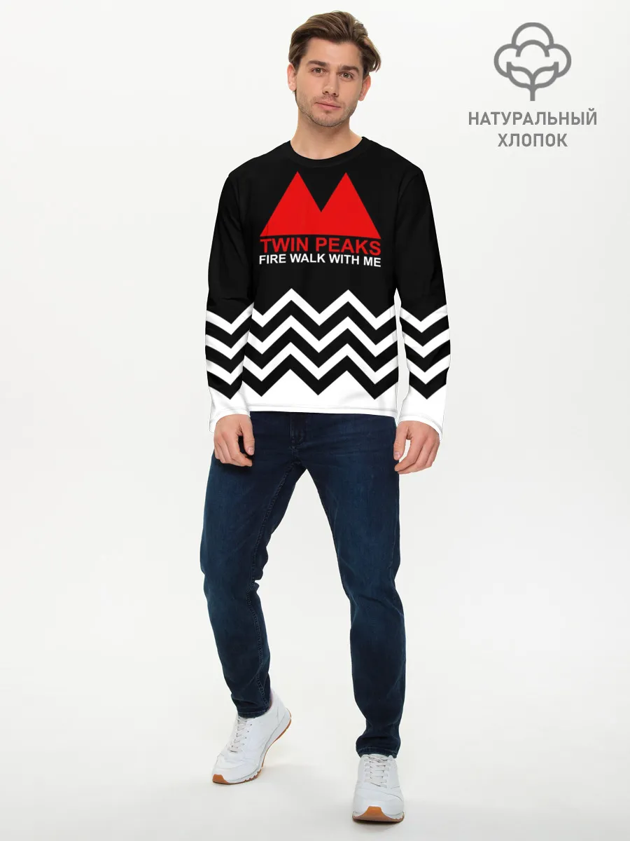 Мужской лонгслив базовый / Твин Пикс