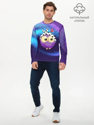 Мужской лонгслив базовый / Стильная сова