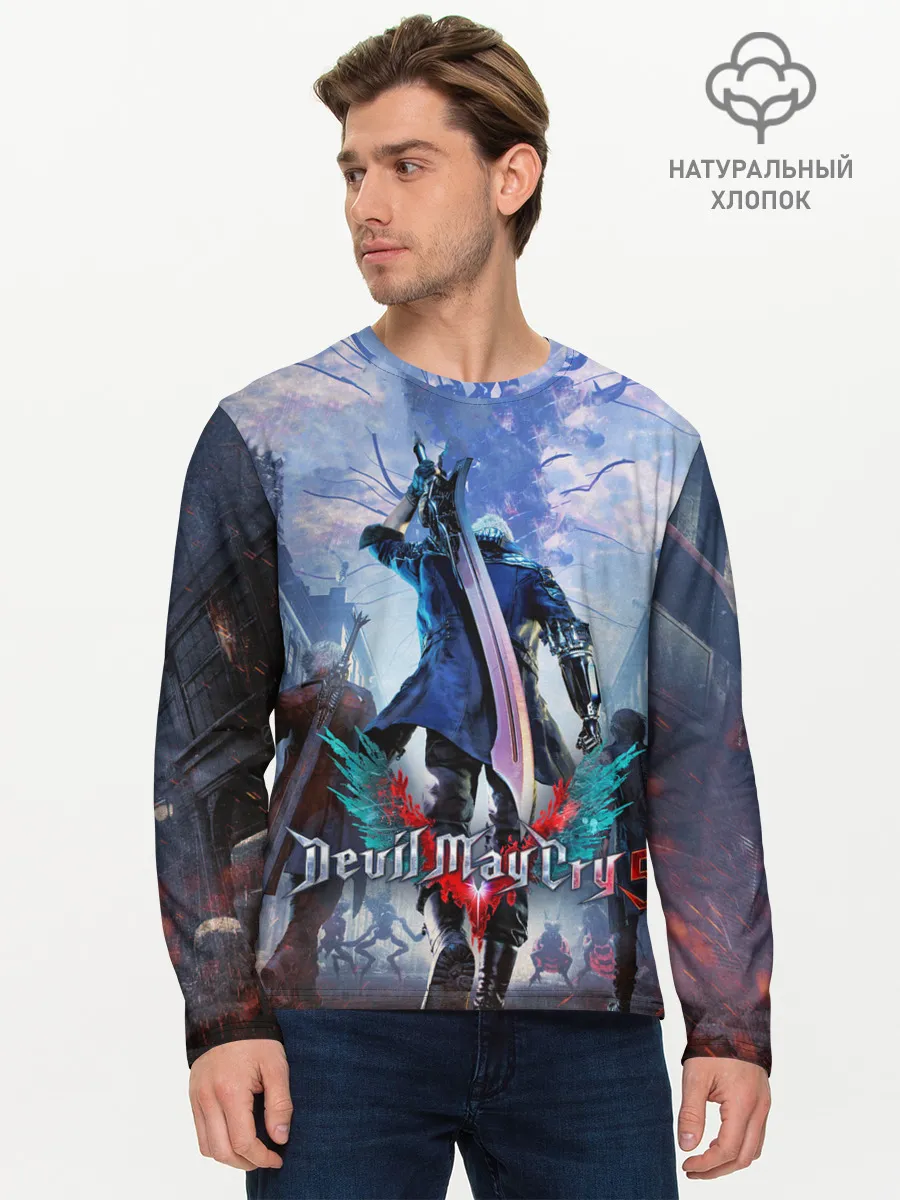 Мужской лонгслив базовый / Devil May Cry 5