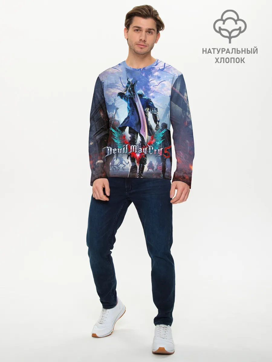Мужской лонгслив базовый / Devil May Cry 5