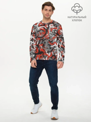 Мужской лонгслив базовый / Сколопендры